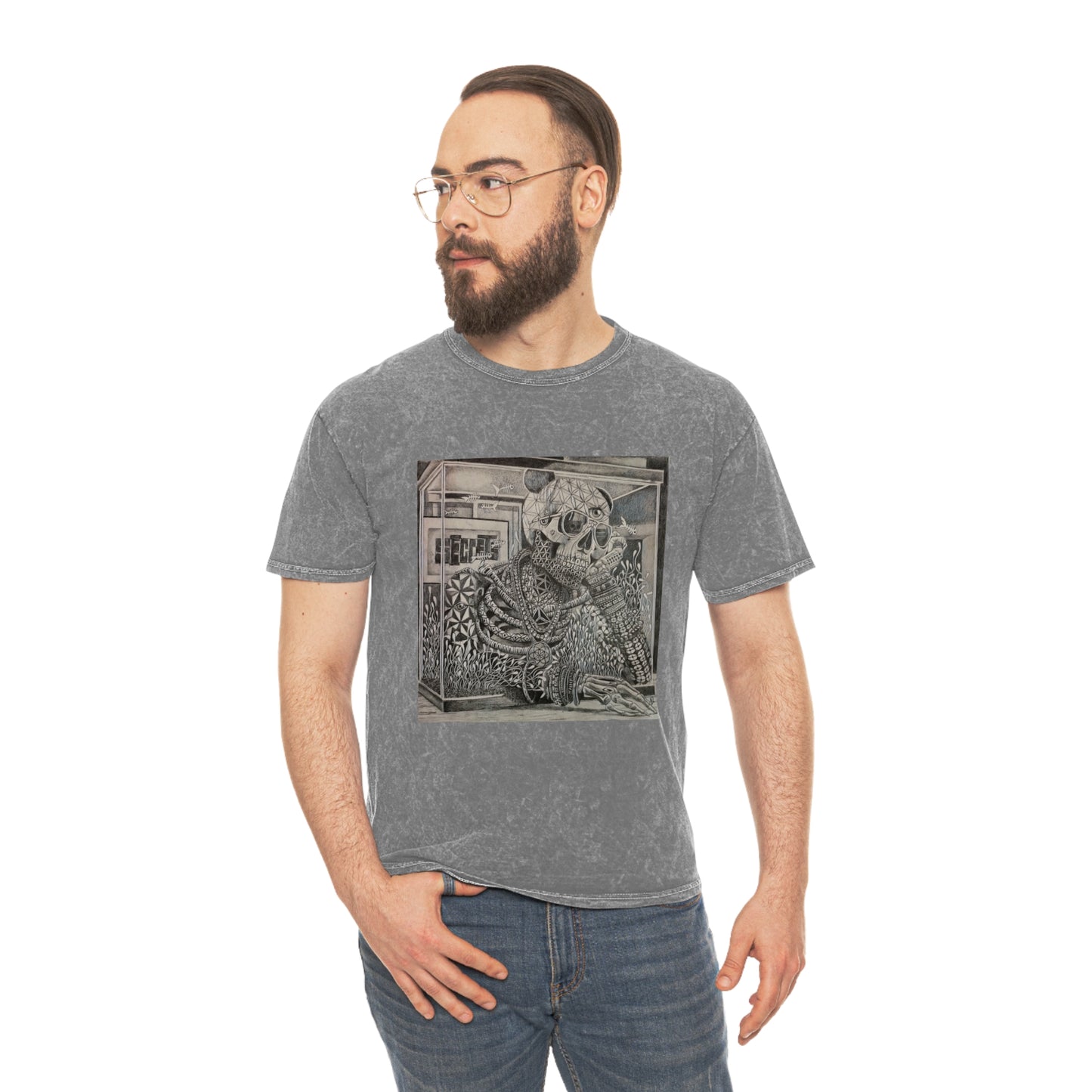 Unisex Mineral Wash T-Shirt "Transparent contemplation"