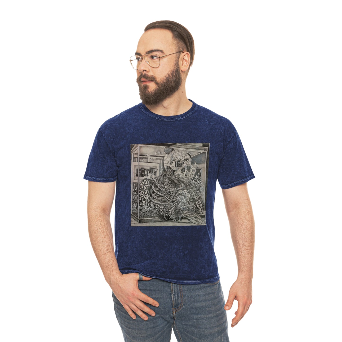 Unisex Mineral Wash T-Shirt "Transparent contemplation"