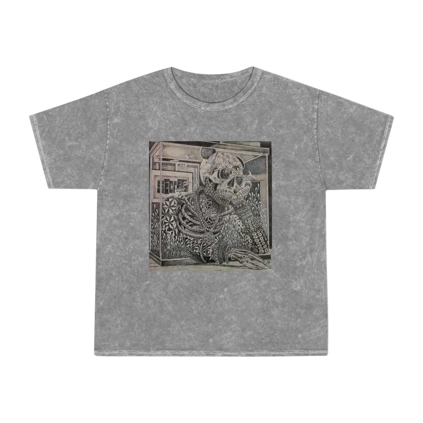 Unisex Mineral Wash T-Shirt "Transparent contemplation"