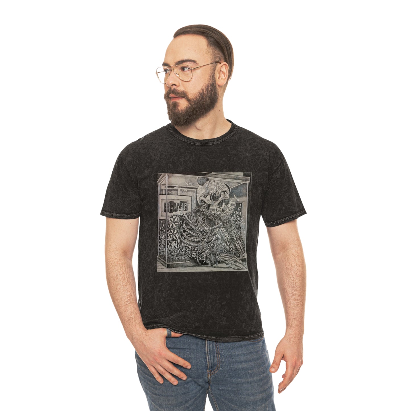 Unisex Mineral Wash T-Shirt "Transparent contemplation"