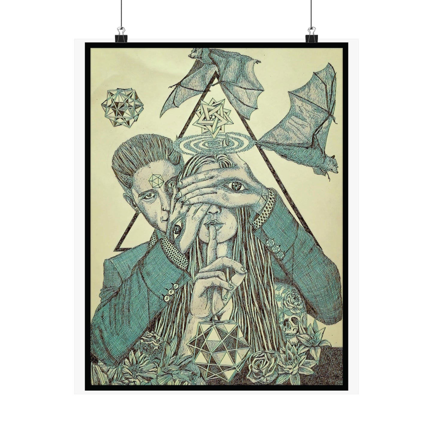 Premium Matte vertical posters Get Behind me Say10