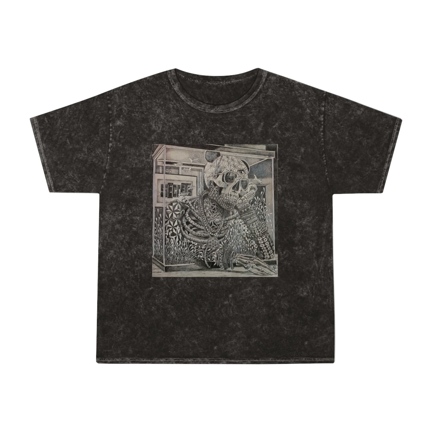 Unisex Mineral Wash T-Shirt "Transparent contemplation"