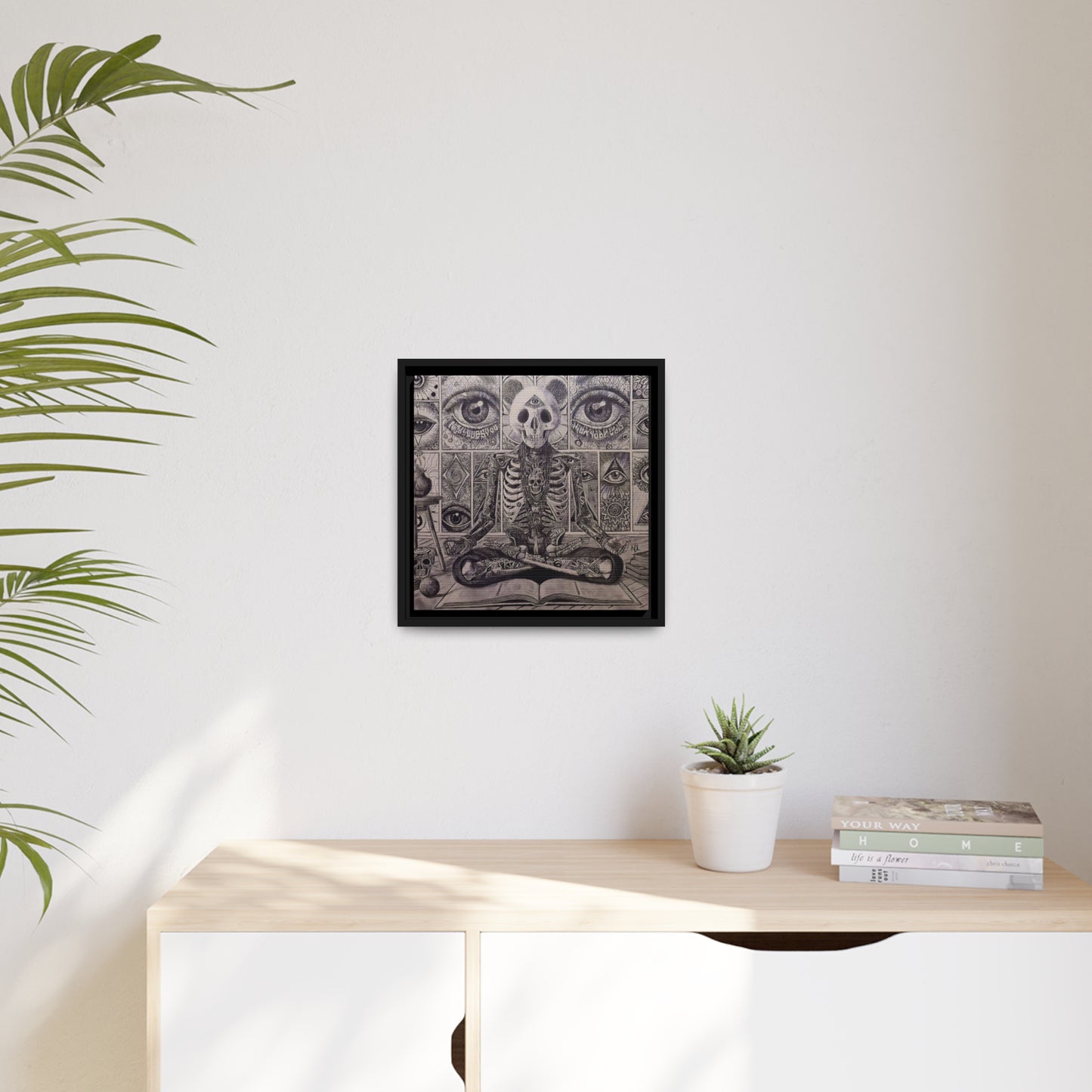 Matte Canvas, Black Frame "Paradigm shift"