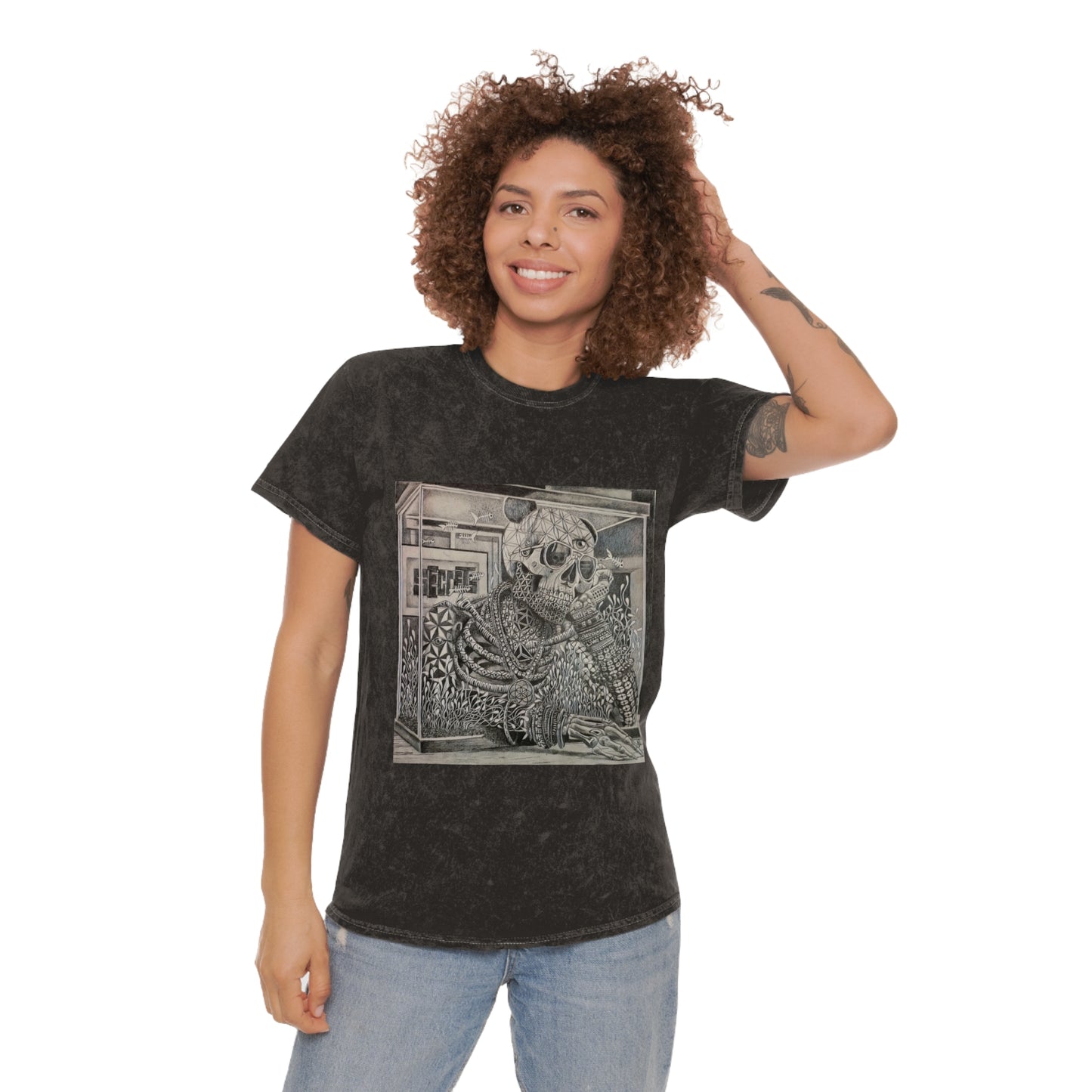 Unisex Mineral Wash T-Shirt "Transparent contemplation"