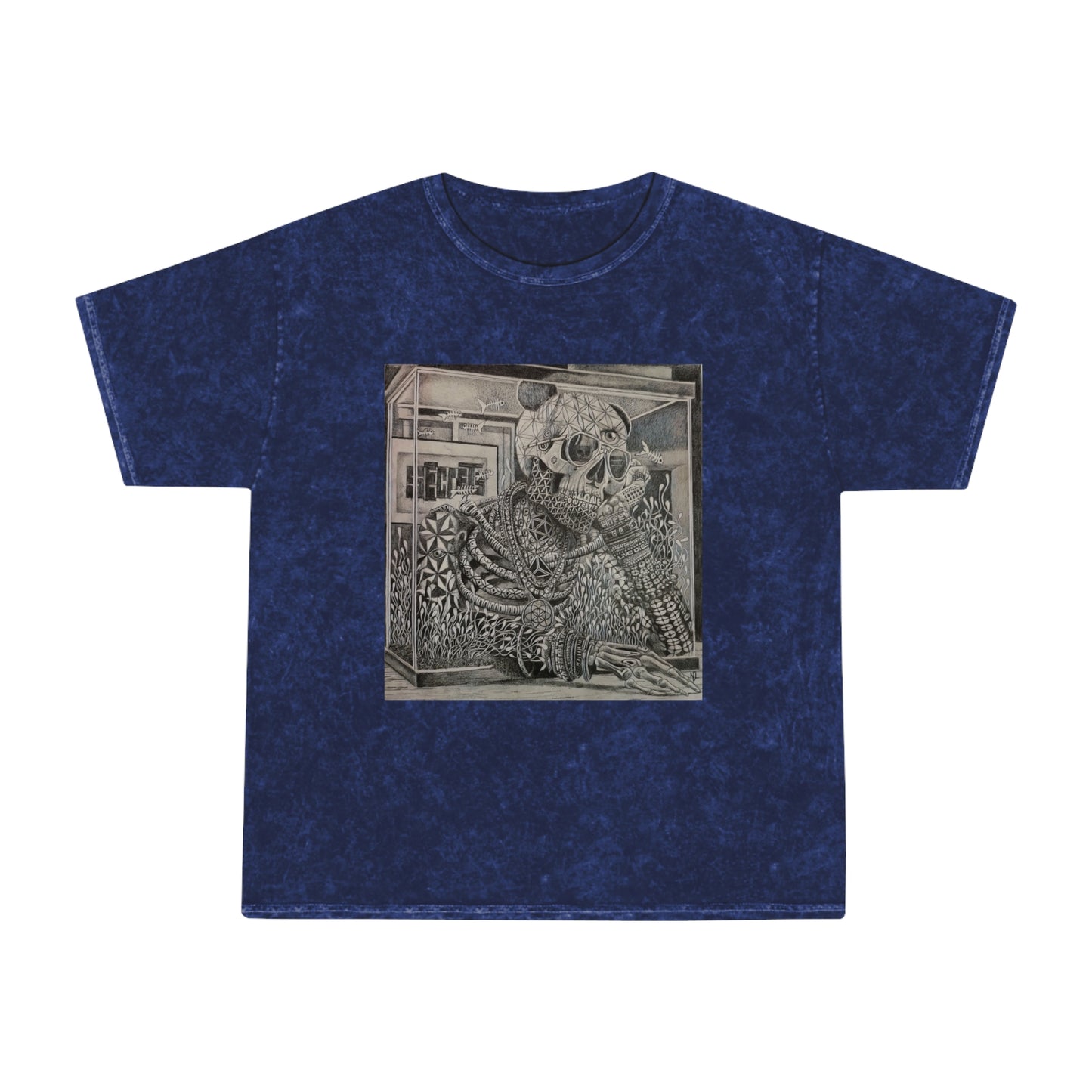 Unisex Mineral Wash T-Shirt "Transparent contemplation"