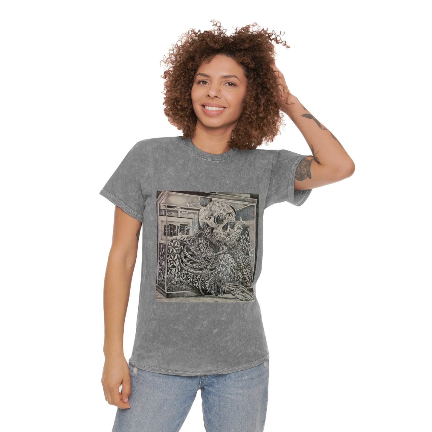 Unisex Mineral Wash T-Shirt "Transparent contemplation"