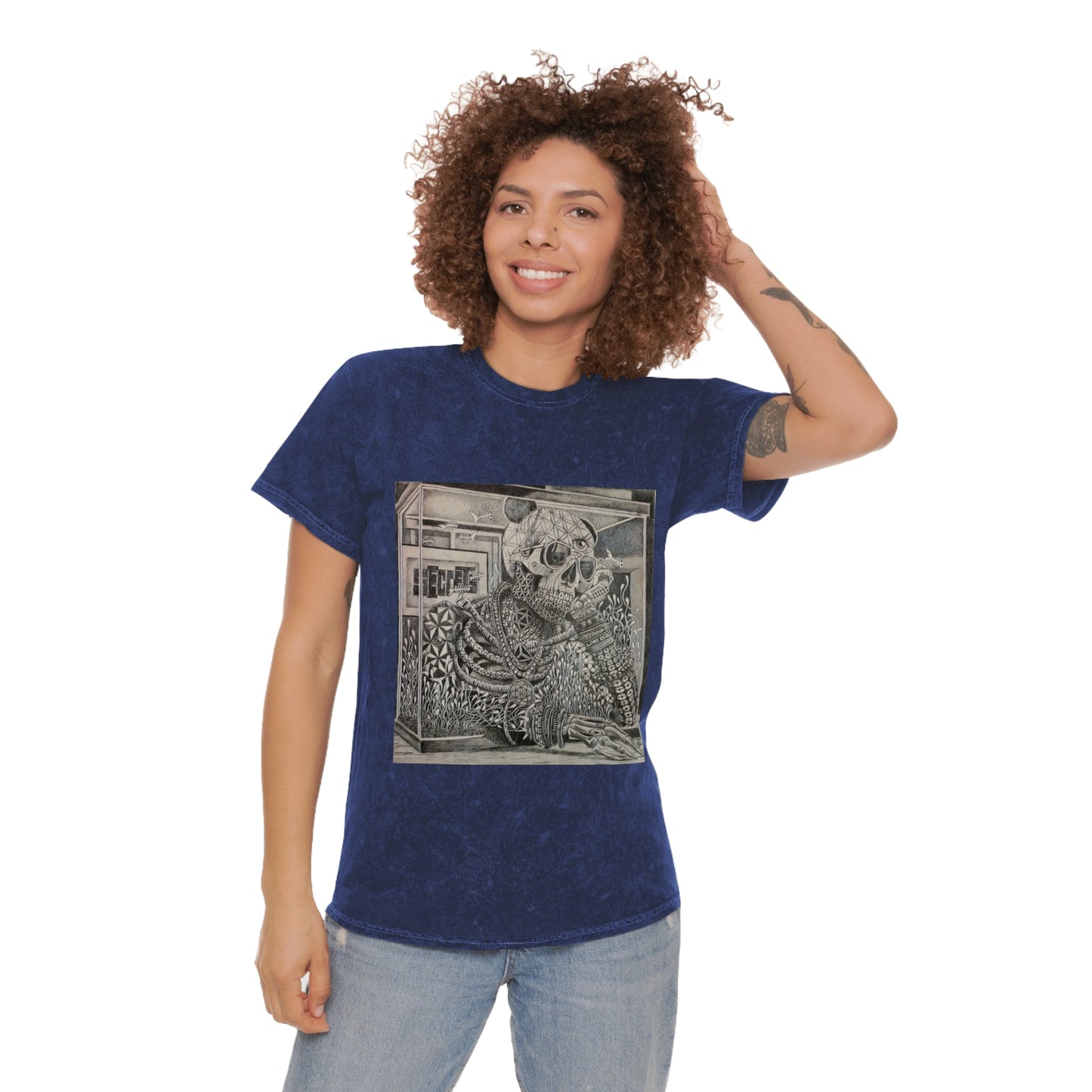 Unisex Mineral Wash T-Shirt "Transparent contemplation"