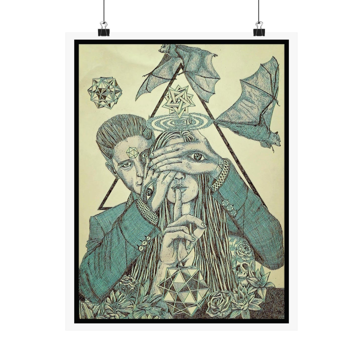 Premium Matte vertical posters Get Behind me Say10