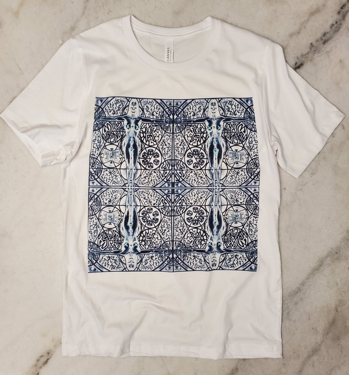 Unisex Vintage Jersey Short Sleeve Tee Inverted Vitruvian Woman