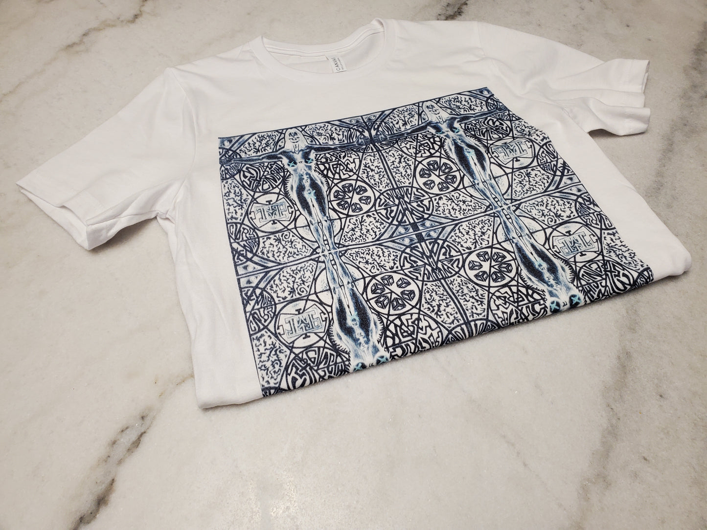 Unisex Vintage Jersey Short Sleeve Tee Inverted Vitruvian Woman