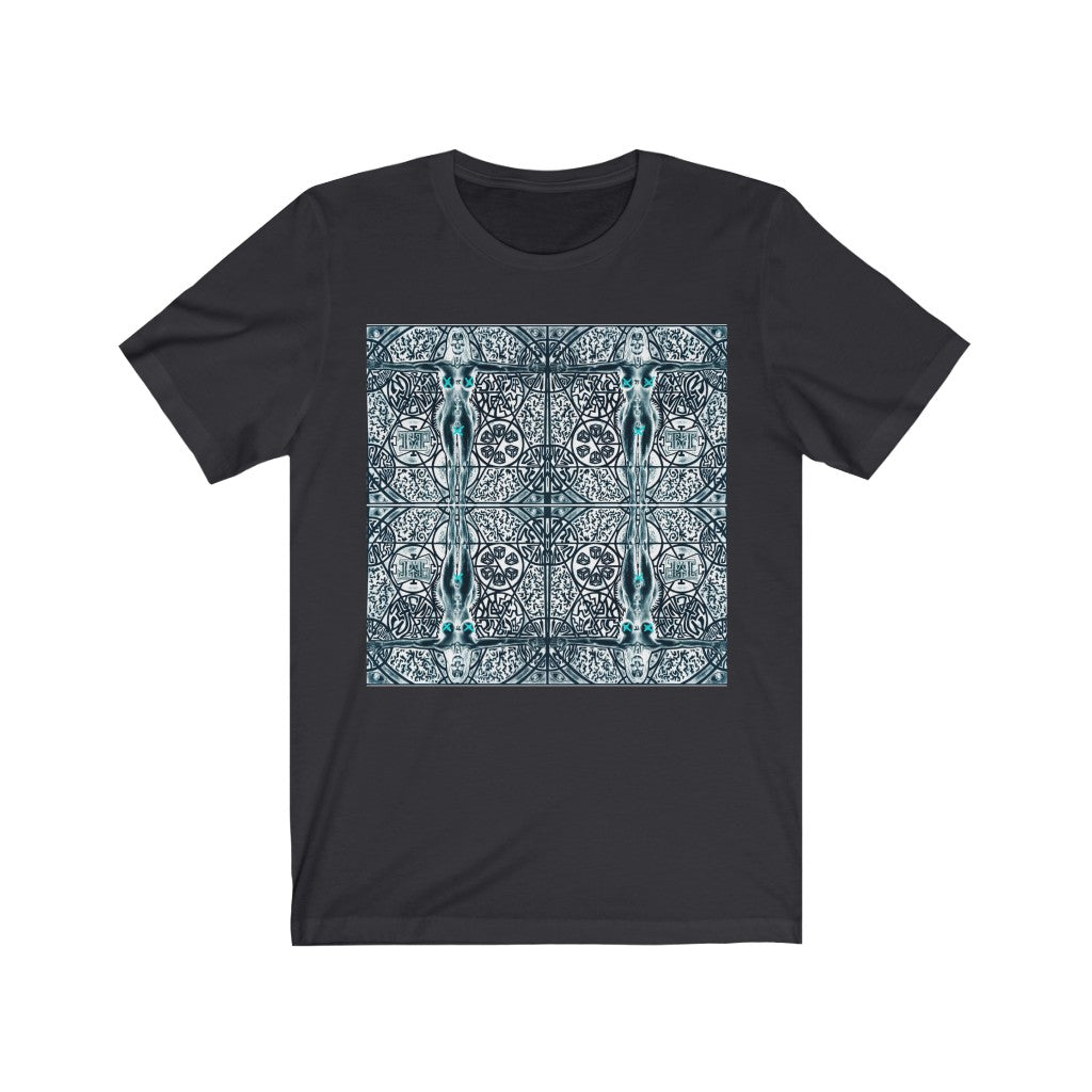 Unisex Vintage Jersey Short Sleeve Tee Inverted Vitruvian Woman