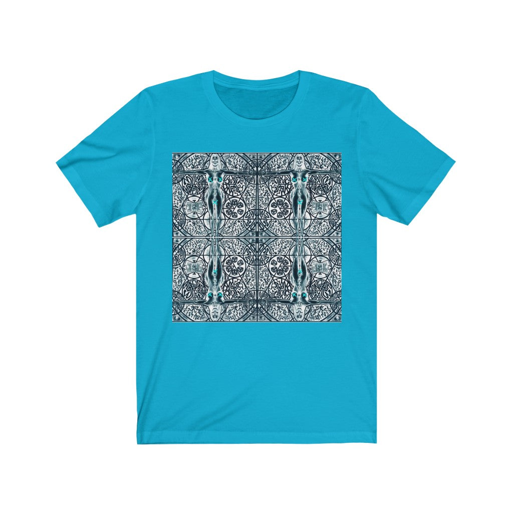 Unisex Vintage Jersey Short Sleeve Tee Inverted Vitruvian Woman