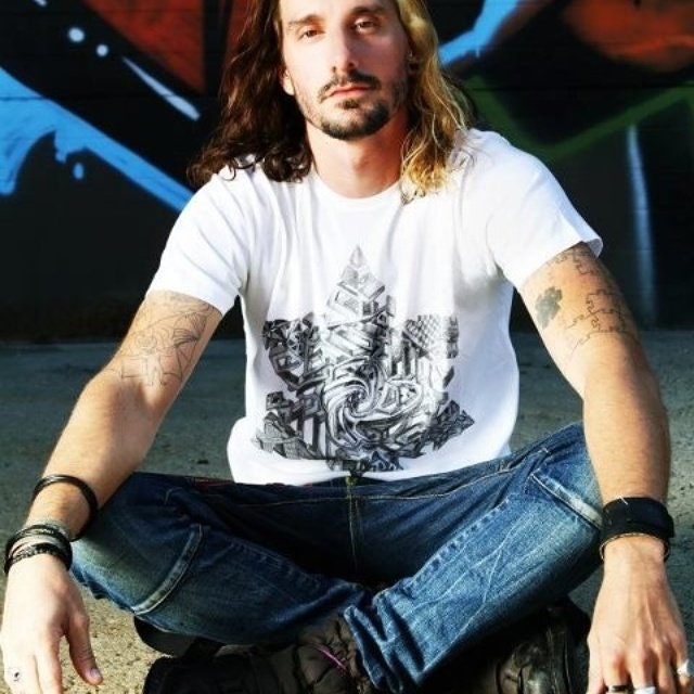 Unisex Vintage Organic Cotton T-shirt with Merkabah Art Print