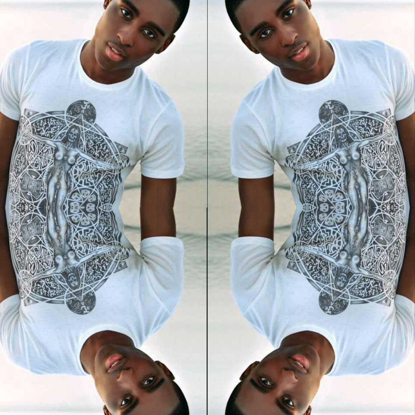 Unisex Vintage Organic Cotton t-shirt with Universal Oneness Design